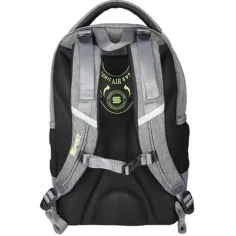 Spirit: Urban zaino ergonomico grigio-nero-giallo, zaino scolastico 46x33x22cm immagine 2