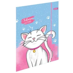 Spirit: White Cat zaino scolastico con gattino bianco, zaino set 5 pezzi 38x17x28cm immagine 4