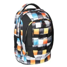 Spirit: Zaino ergonomico a quadri urbani per la scuola 46x33x22cm immagine 4