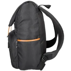 Spirit: Zaino nero con motivo e cinghie color cuoio 47x33x17cm immagine 4