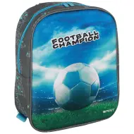 Spirit: Zaino per lasilo con motivo 3D di calcio "Football Champion" arrotondato 30x25x12cm