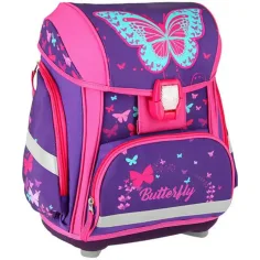 Spirit: Zaino scolastico 3D con motivo a farfalla, con LED, set da 5 pezzi immagine 3