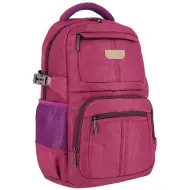 Spirit: Zaino scolastico Etty color malva arrotondato a quattro scomparti, 45x35x18cm