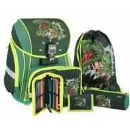 Spirit: Zaino scolastico a LED con motivo T-Rex, set da 5 pezzi
