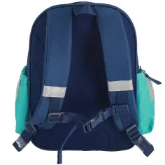 Spirit: Zaino scolastico arrotondato blu con motivo di leone, 24x13x31cm immagine 2