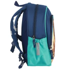 Spirit: Zaino scolastico arrotondato blu con motivo di leone, 24x13x31cm immagine 4