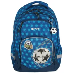 Spirit: Zaino scolastico arrotondato con motivo 3D di calcio "Soccer Champion", 34x26x44cm immagine 4