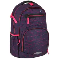 Spirit: Zaino scolastico arrotondato con motivo geometrico rosa Stringer