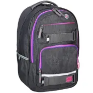 Spirit: Zaino scolastico arrotondato grigio e rosa Campus