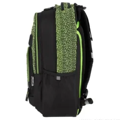 Spirit: Zaino scolastico arrotondato verde-nero, zaino 46x32x19cm immagine 2