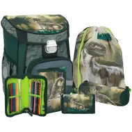 Spirit: Zaino scolastico dinosauro Raptor, set 5 pezzi 38x17x28cm