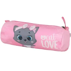 Spirit: Zaino scolastico grigio con gatto, set da 5 pezzi 38x17x28cm immagine 6