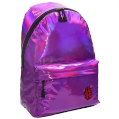 Spirit: Zaino scolastico in metallo viola, zaino 43x31x19cm immagine 3