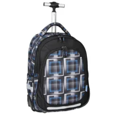 Spirit: Zaino scuola trolley nero con motivo blu immagine 2