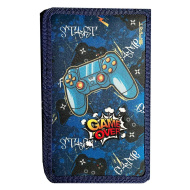 Spirit: astuccio a tre scomparti "Game Over" a tema gamer, completo di 28 pezzi