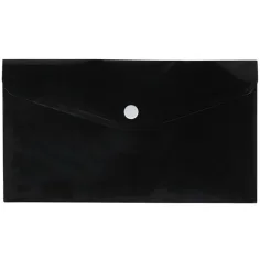 Spirit: cartella portadocumenti nera con chiusura a pressione 235x115 mm