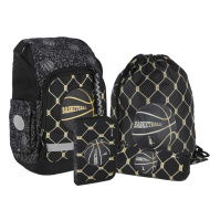 Spirit: zaino scolastico a tema basket, set da 4 pezzi 32x19x44 cm