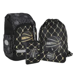 Spirit: zaino scolastico a tema basket, set da 4 pezzi 32x19x44 cm