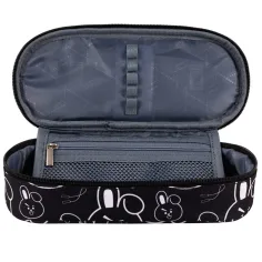 St.Right: Astuccio ovale Clever Bunny con coniglietto, colore nero, 23 cm immagine 2