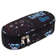 St.Right: Astuccio ovale nero-blu Blue Gamer, 23 cm