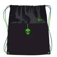 St.Right Green Power Alien sacca per la ginnastica, sacca sportiva 43x34cm