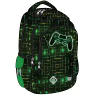 St.Right Neon zaino scolastico con motivo gamer controller, modello BP26 39x27x17cm