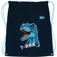 St.Right Sacca sportiva blu con T-Rex, 34x43 cm