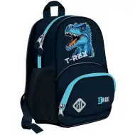 St.Right Zaino scolastico blu con motivo T-Rex, modello BP70, 32x22x11,5 cm