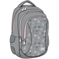 St.Right Zaino scolastico grigio con farfalle a tre scomparti, modello BP26 39x27x17 cm