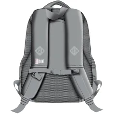 St.Right Zaino scolastico grigio con farfalle a tre scomparti, modello BP26 39x27x17 cm immagine 2