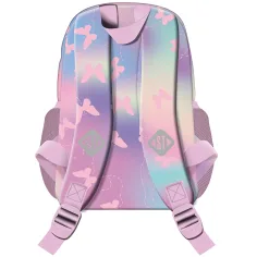 St.Right zaino scolastico rosa con farfalle BP70 32x22x11,5 cm immagine 2