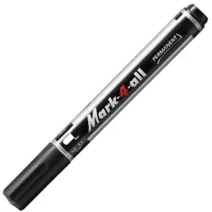 Stabilo: Mark-4-All pennarello a base di alcol con punta tonda, colore nero