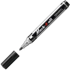 Stabilo: Mark-4-All pennarello a base di alcol con punta tonda, colore nero immagine 2