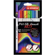 Stabilo: Pen 68 Brush ARTY set di pennarelli a pennello 12 pezzi