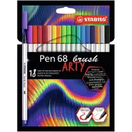 Stabilo: Pen 68 Brush ARTY set di pennarelli a pennello 18 pezzi