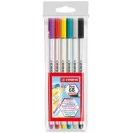 Stabilo: Pen 68 brush set di pennarelli a pennello 6 pezzi