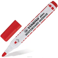 Stabilo: Pennarello per lavagna Plan WhiteBoard colore rosso immagine 2