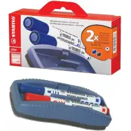 Stabilo: Plan WhiteBoard marker blu e nero + spugna