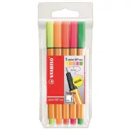 Stabilo: Point 88 Mini set di penne a punta fine neon 5 pezzi