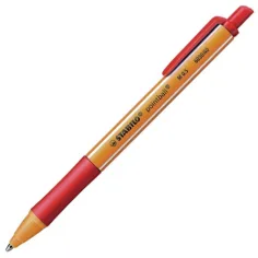 Stabilo: Pointball penna a sfera a pulsante 0,5 mm, rossa