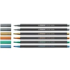 Stabilo: Set di 6 pennarelli Pen 68 colori metallici in scatola di metallo immagine 2
