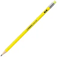 Stabilo: Swano matita grafite HB con gomma, giallo neon