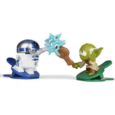Star Wars Battle Bobblers R2-D2 vs Yoda figure con clip - Hasbro immagine 2