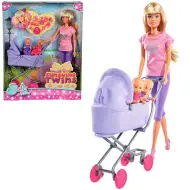 Steffi Love: Bambola con passeggino gemellare Sunshine in 2 varianti - Simba Toys