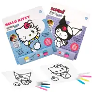 Sticker Art: set di adesivi da colorare Hello Kitty, diversi modelli, 1 pezzo - Comansi