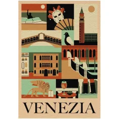 Stile in città Venezia puzzle da 1000 pezzi - Clementoni immagine 2
