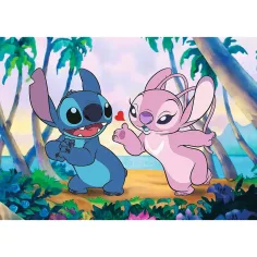 Stitch e Angel sulla spiaggia puzzle premium plus da 1000 pezzi - Trefl immagine 2