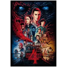 Stranger Things Stagione 4 puzzle da 1000 pezzi con poster - Clementoni immagine 2