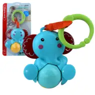Sun Baby: Elefante allegro sonaglio per bambini senza BPA, con sfera rotante