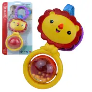Sun Baby: Leone allegro sonaglio per bambini senza BPA con sfera rotante